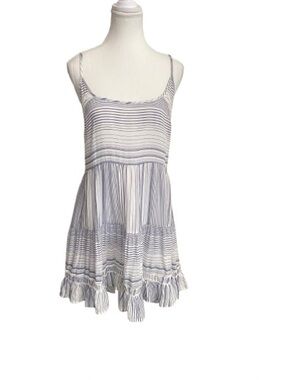 by ELOISE Sleeveless Striped Mini Dress with Lace-Up Back Size M